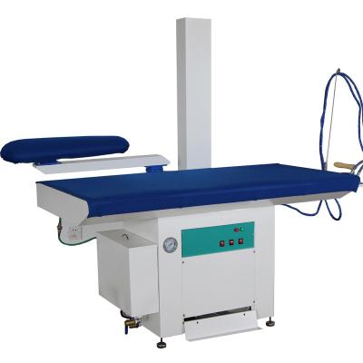 China VERTICAL professional clothes ironing table with storage for sale