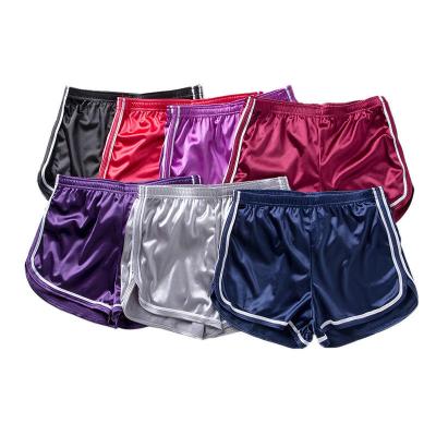 China Anti-wrinkle Women Casual Soft Elastic Waist Shorts Summer Beach Sports Fitness Shorts for sale