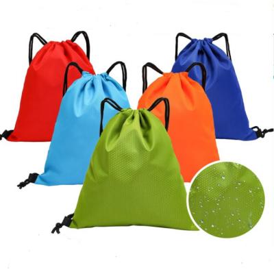 China Custom Logo 600D Polyester Shopping Drawstring Drawstring Sports Bag Gym Sports Bag Drawstring Bag Promotional Bag for sale