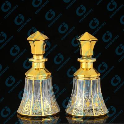 China CJ-150ml Attar Eco-friendly Recyclable Handmade Decorative UV Printing Customized Perfume Display Glass Bottle For Oud Oil for sale