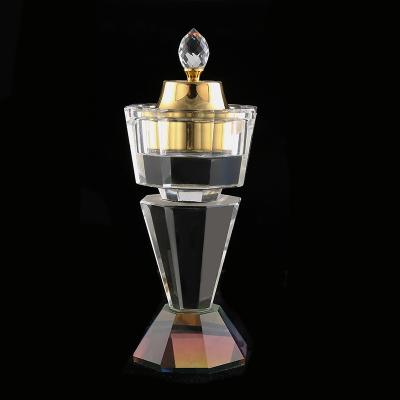 China CJ-Custom Arabic Bakhoor Embossed Handmade Portable Bulk K9 /K5 Crystal Incense Oil Burner for sale