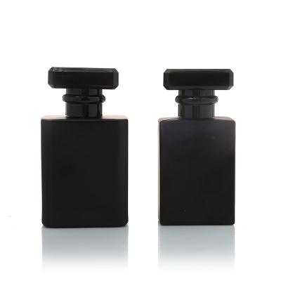 China 30ml 50ml Clear Black Recyclable CJ-Wholesale Empty Frosted Glass Spray Pump Perfume Bottle For Sale for sale