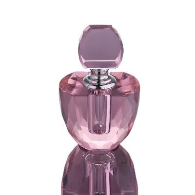 China Crystal Perfume Bottle With Rose Glass Essential Oil 3ml Clear Glass Bottle CJ-Custom Personal Care for sale