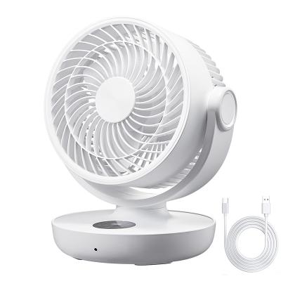 China USB Desktop Circulating Cordless Rechargeable Table Fan with Remote Control en venta