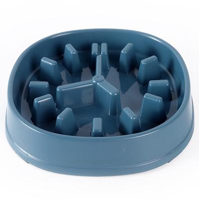 China Wholesale Sustainable Pet Food Bowl Plastic Slow Food Bowl Anti-fall Dog Pet Feeder for sale