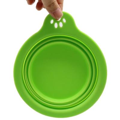 China Stored collapsible dog bowl with non-slip silicone protection collapsible dog bowl for eating and drinking for sale