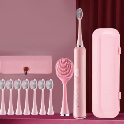 China Higher Frequency USB Rechargeable Shakers Powered Vibrate New Automatic Smart Tip Oral Cleansing Oral Factory Sonic Electric Toothbrush Care for sale