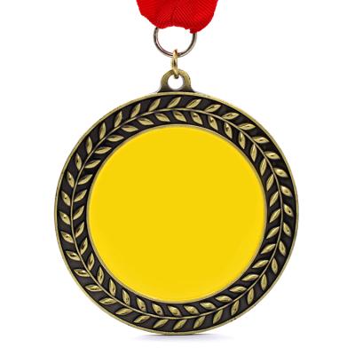 China Custom Europe Zinc Alloy Antique Metal Blank Insert Award Brass Copper Bronze Plating Medal For Sport for sale