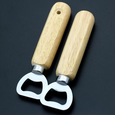 China Wholesale Cheap Viable Custom Wooden Handle Blank Wooden Bottle Opener for sale