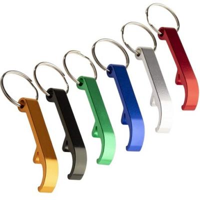 China Custom Viable Bulk Custom Engraved Metal Bottle Beer Wine Opener Aluminum Keychain Key Chain for sale