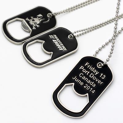 China Custom Wholesale Cheap Blank Army Sublimation Stainless Steel Collar Europe Metal Dogtag Military Dog Tag for sale