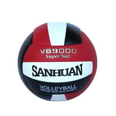 China Custom Printed Colored PU Brand Volleyball PVC PU Fiber Leather Volleyball Ball for sale