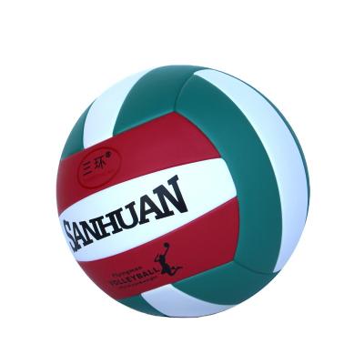 China Custom Printed Colored PU Brand Volleyball PVC PU Fiber Leather Volleyball Ball for sale