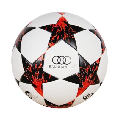 China Custom official match hand unified weight size pu logo soccer ball ea stitching sports competition for sale