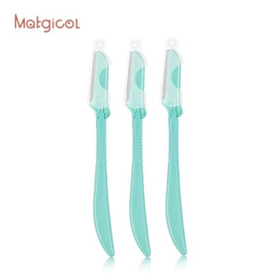 China Safety Free Samples Professional Cosmetic Tools Non-Slip Handle Shaving Eyebrow Shaper Razor for sale