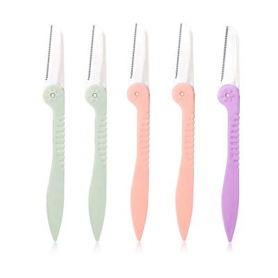 China Professional Wholesale Eyebrow Hair Trimming Safety Free Samples Foldable Safety Eyebrow Razor for sale