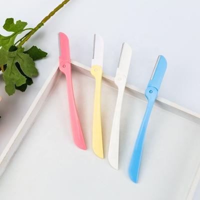 China Professional Safety Good Quality Customized ABS Transparent Safety Foldable Eyebrow Razor for sale