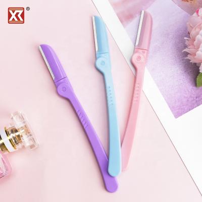 China High quality color ABS plastic handle foldable eyebrow razor customized by low price 2021 foldable for sale