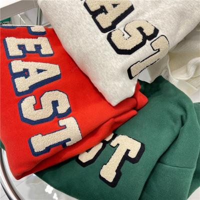 China 2021 Anti-wrinkle Towel Custom Applique Embroidery Logo Hoodies Men Chenille Embroidered Patches Sweatshirt Pullover Hoodie for sale