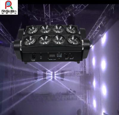 China Hotel 8x10w White Or RGBW LED Spider Beam Driver-Beam Moving Stage Light for sale