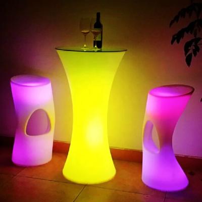 China Lighted 16 Color Modern Remote Control Portable Led Outdoor Cocktail Bar Table for sale