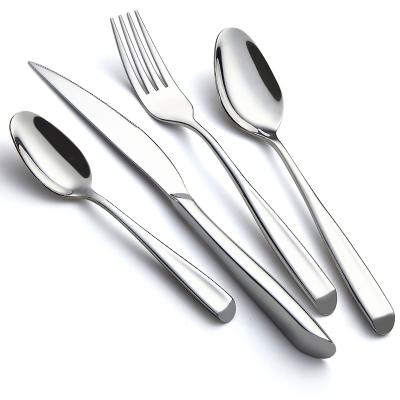 China Morden Hotel Flatware Morden Sets Cubiertos Hotelero De Acero Inoxidable Steel Table Spoon Set of Morden Flatware Set and Fork Hotel Utensils Cutlery Set for sale