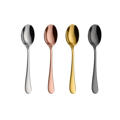 China Viable Stain Goods Coffee Honey Spoon Gold Cheap Cutlery Set 304 Sets 18/10 Stainless Steel 410 430 Tea Spoon for sale