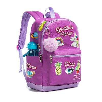 China Waterproof Women Pu Leather Shoulder Bag Teenage Girls Backpack Kids School Backpack For Children for sale