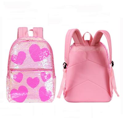 China 2021 Bling Glitter Sequin Fashion School Girls Outdoor Reversible Backpack Sequin Backpack Reversible Bag for sale