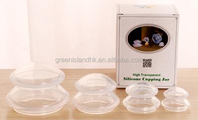 China Green Island TCM Convenient / Silicone Cupping Therapy Cupping Set / 4 Sizes Cupping Set for sale