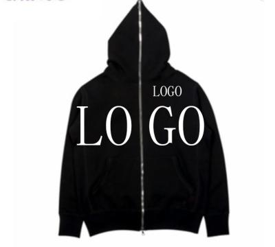 China Custom Anti-wrinkle Fashion Men Full Zip Hoodie OEM Zipper Hood Outside for sale