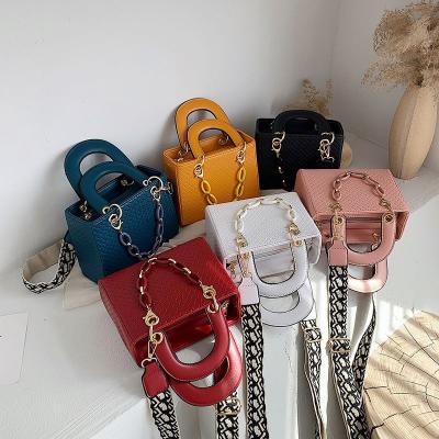 China RIJIAXIN 2021 Fashion Fashion Girl Female Clips Luxury Square Strap Wide Chain Cross - Body Bag Women's Designers Clips Luxury Custom Hand for sale