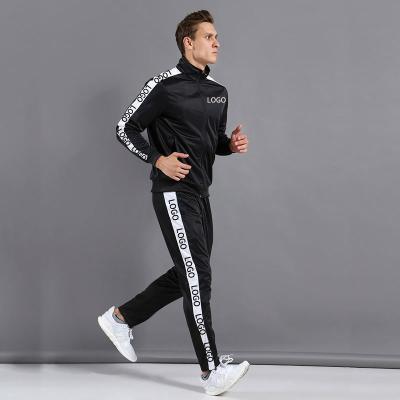 China RIJIAXIN 2021 Newest Design Wholesale Price Mens Sportswear Fitness Sweatsuit Custom Made Men Tow Piece Track Suit Breathable for sale