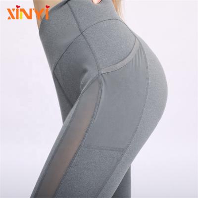 China Active Wear Antibacterial Gym Women Fitness Running Yoga With Mesh Compression Pants Custom Sports Tights for sale