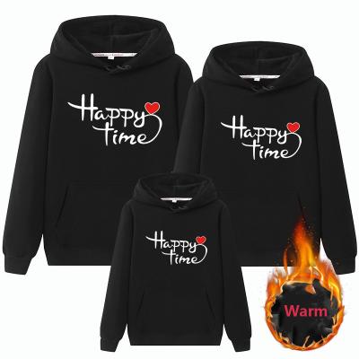 China Happy Weather Cotton Hoodies High Quality QUICK DRY OEM Printed Fashion Sweatshirt Parent-child Gear Pullover Fleece Hoodies for sale