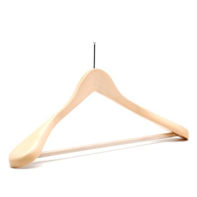 China High Quality Hotel Wide Hanger Manufacturer Luxury Hotel Design Anti-theft Wide Shoulder Coat Hanger for sale