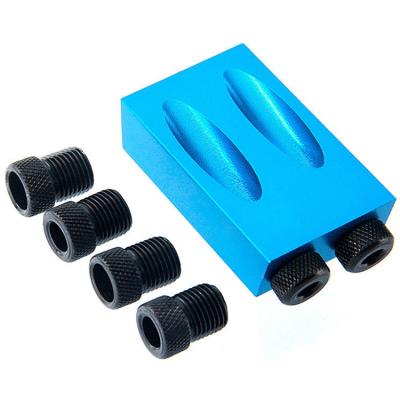 China Wood Drilling 6/8/10mm 15 Degree Woodworking Pocket Hole Pockethole Jig Broaching Kit for sale