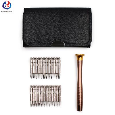 China Multifunctional Opening Screwdriver Set RUOKTOOL Repair Tool Precision 25 in 1 Mini Screw Driver Screwdriver Set for Phones Tablet for sale