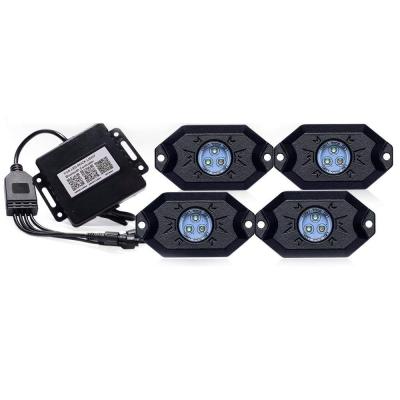 China Cast Aluminum Underbody RGB 4 Pods 8 LED Housing 9W 12V 24V Toggle Light For Truck ATV UTV Off-Road Vehicles for sale