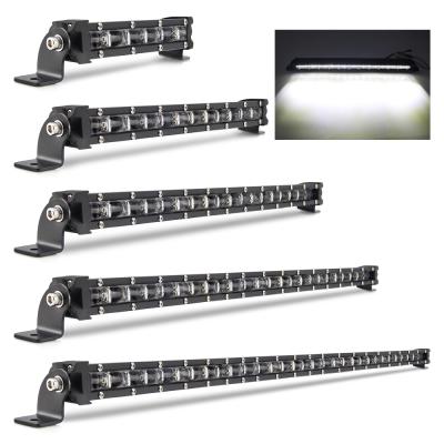 China 12V 24V 6D Lens Spot Beam Single Row Led Light Bar For ATV UTV UAZ Offroad Offroad Driving Work Light for sale