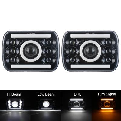 China Auto Waterproof DRL Lighting System Truck 7x6 Led Projector Lens Headlight 6x7/5X7 Inch for sale