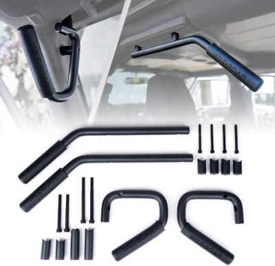 China None Black Front And Rear Steel Grab Bar Handle Kit For Jeep Wrangler 2007 - 2018 JK for sale