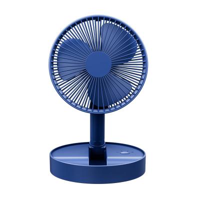 China Hotel folding telescopic mini fan portable cordless desk fan USB rechargeable stand small fan with adjustable height for OEM for sale