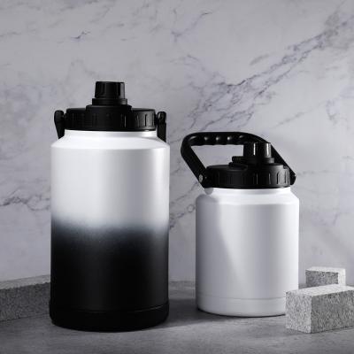 China Wholesale 128 Ounce PORTABLE 1 Gallon Double Wall 18/8 Stainless Steel Vacuum Insulated Water Bottle Beer Shaker for sale