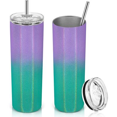 China Viable Custom Printing 24oz Straw Insulated Stainless Steel Tumbler Mugs In Bulk for sale