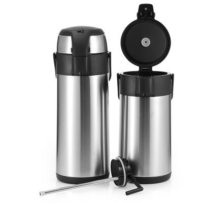 China Viable Double Wall Press Tea Maker Stainless Steel Coffee Vacuum French Pot Kettle with Infuser and Brush for sale