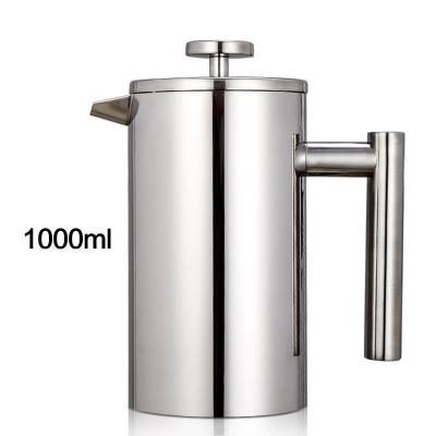 China Sustainable Portable Outdoor Camping Coffee Pot Coffee Maker Stainless Steel Coffee Percolator Vacuum Insulated Pitcher With Filter for sale