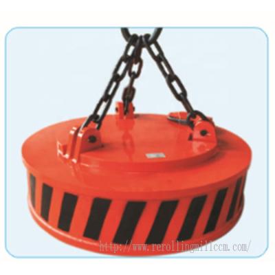 China Safety Elevator Steel Scrap Circular Lifting Magnet (Electromagnetic) With Crane for sale