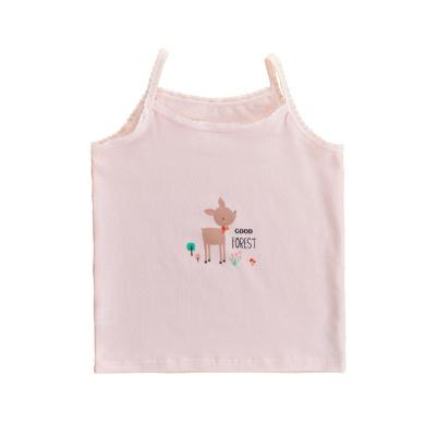 China New Arrival Breathable Soft Comfortable Candy Pure Cotton Duct Riser Kids Vest for Girls for sale