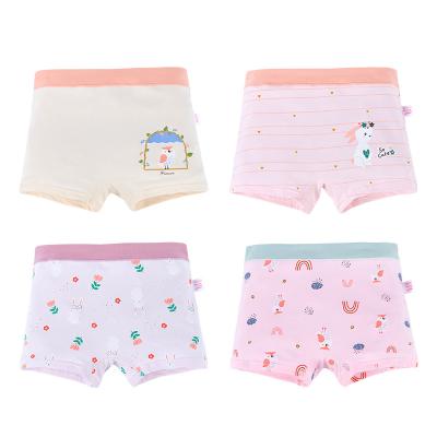 China Hot Selling Anti Wrinkle Cotton Anti Wrinkle Boxers Kids Soft Breathable Comfortable Underwear For Girls for sale